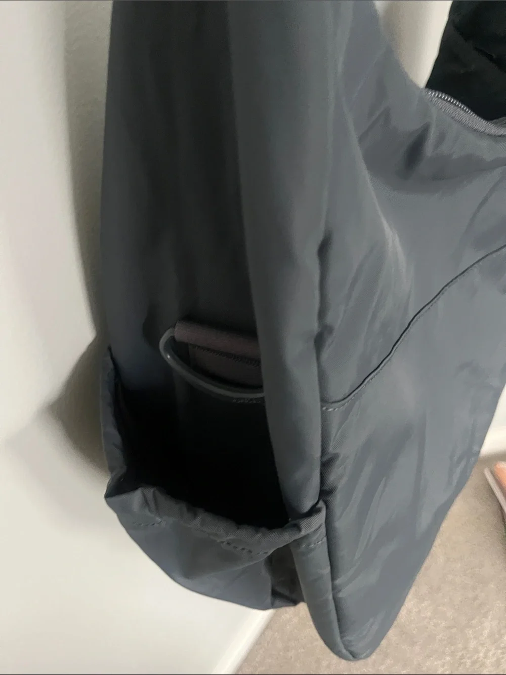 Pacsafe Black Nylon Anti-Theft Messenger Shoulder Bag